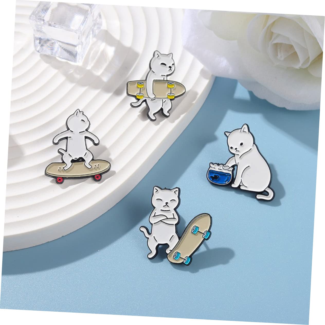 minkissy Teiliges Katzen Badge Cartoon Anstecker Für Kleidung Taschen Kreative Dekoration Für Frauen Gemischte Designs
