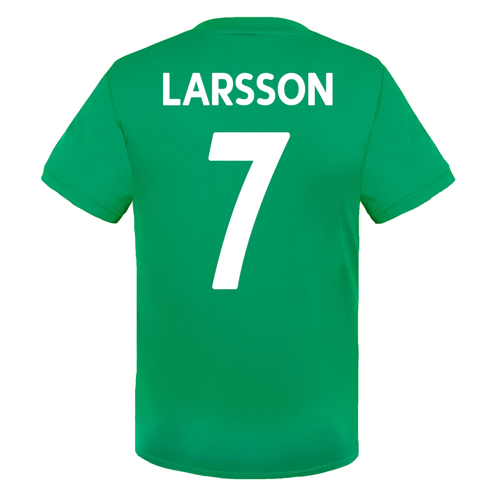 Celtic FC Boys Larsson 7 Poly T-Shirt Green 12-13 Years