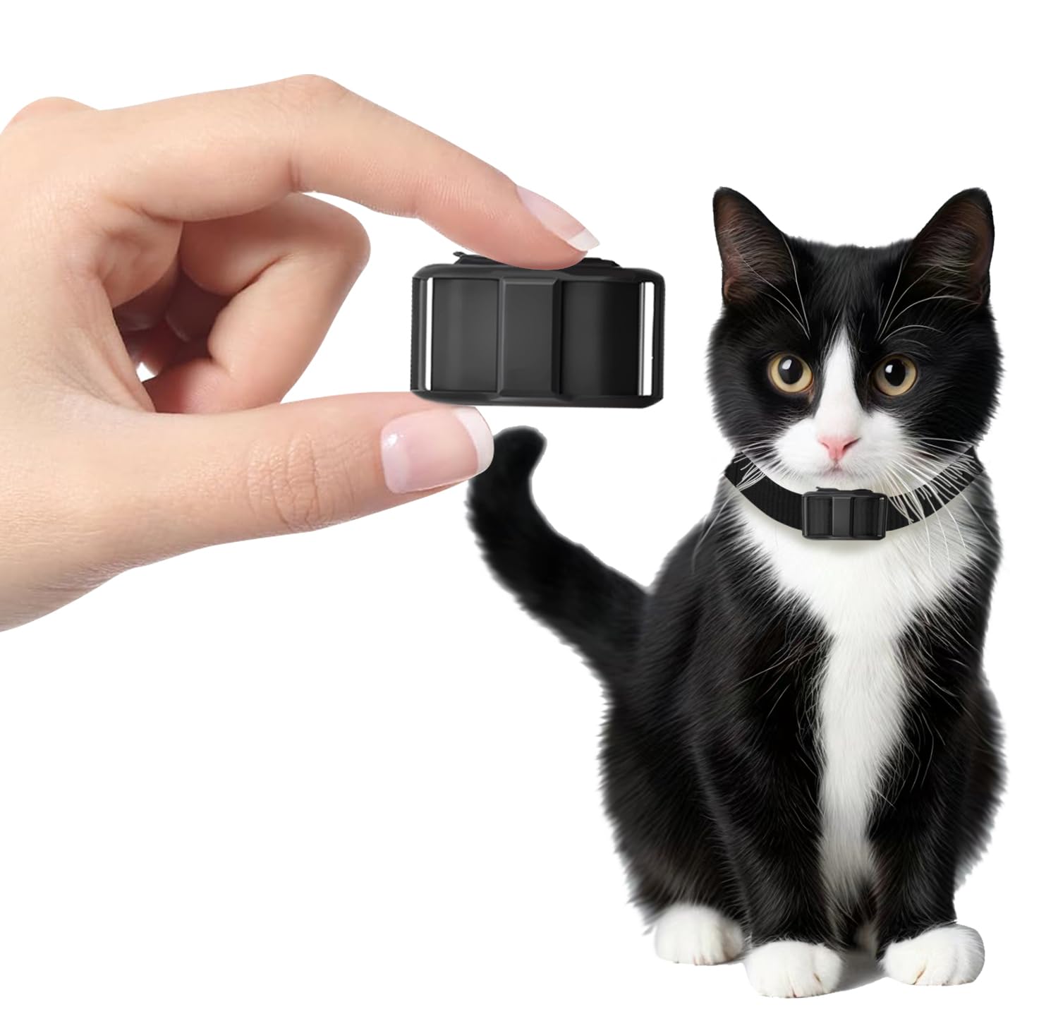 Rechargeable Cat Shock Collar With Training Modes Stop Meowing