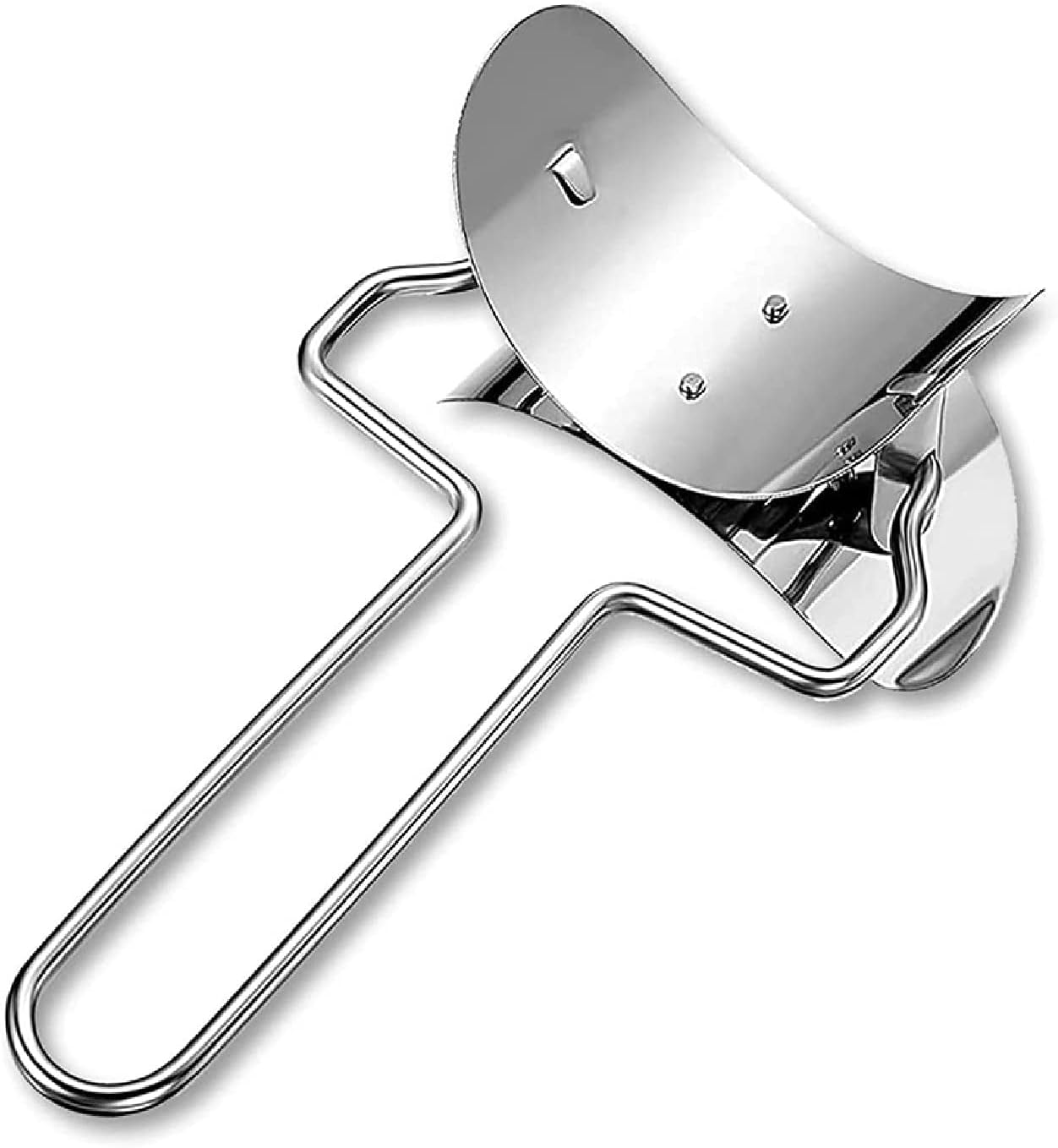 DD Retails Stainless Steel Puri Cutter Roller with Handle, Dough Circle Roller Cutter for Kitchen,