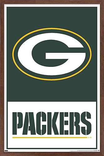 Miniatura 10 de Trends International NFL Green Bay Packers - Póster de pared con logotipo 21, 22.37 x 34.00 pulgadas, paquete de póster y montaje