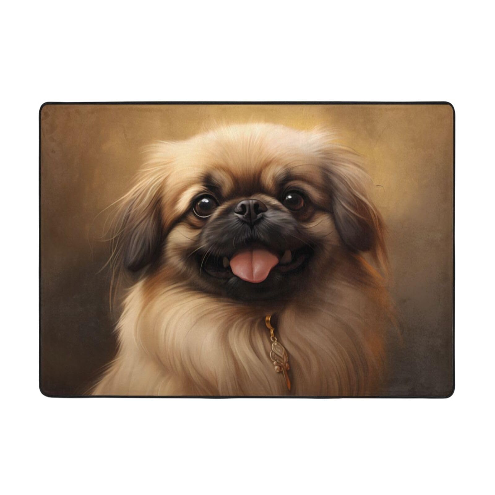 Tapis pour chien Pékinois surdimensionné et doux pour embellir votre salon familial