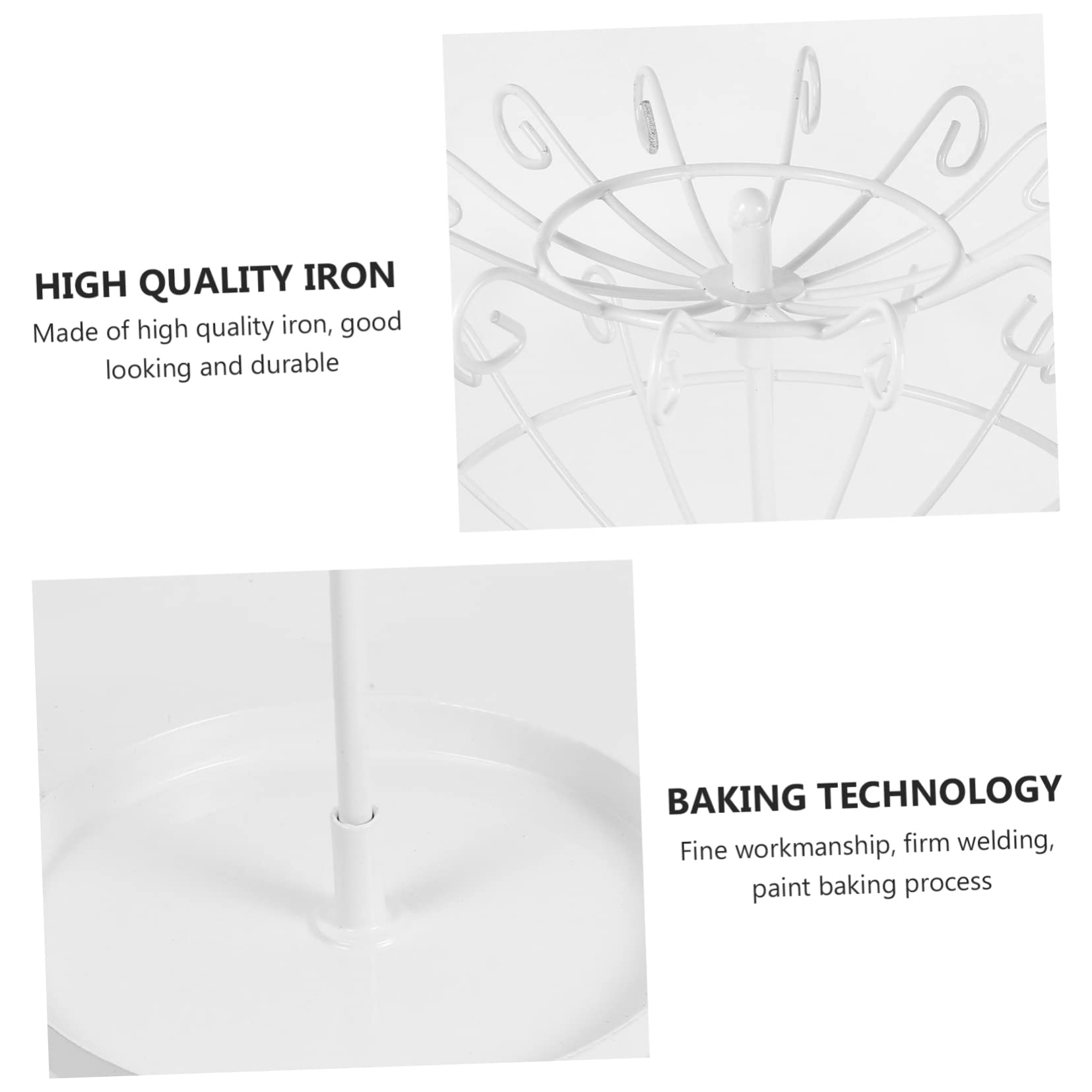 Présentoir à Bijoux Rotatif Blanc – Support Pour Boucles D'oreilles Et Colliers