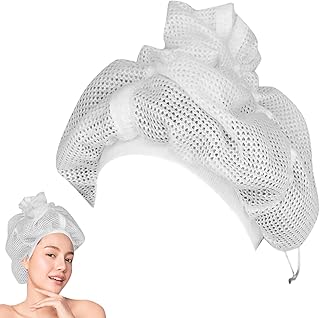 Adjustable Net Plopping Cap for Drying Curly Hair – Enhance Your Curls with Diffuser Cap for Curly Hair White