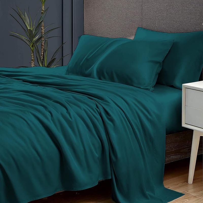 Amazon Brand – Umi Super Soft 110GSM Brushed Micro Fabric Shrinkage & Fade Resistant Single Bedsheet with 1 Pillow Cover (60x90 Inches, Teal Colour) (B0CWLCWPSR) Amazon Price History, Amazon Price Tracker