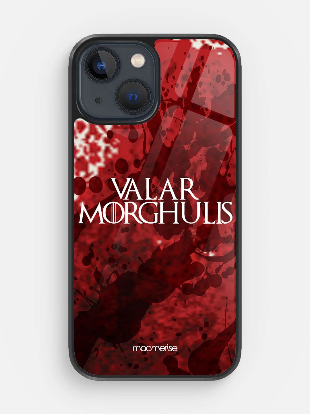 Macmerise Glass Phone Case | Compatible with iPhone 13 Mini Back Cover Case | Design Valar Morghulis | 360 Degree Protection | Protective Mobile Cover | iPhone 13 Mini Phone with Camera Protection