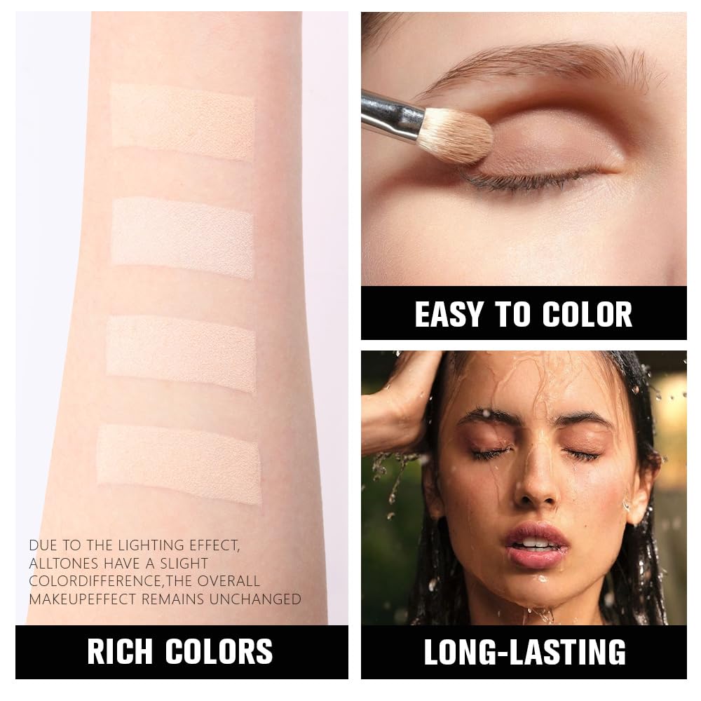 Vanilla Nude Eyeshadow Palette - 4 Shades -4 Vanilla Nude Eyeshadow Palette - 4 Shades -4