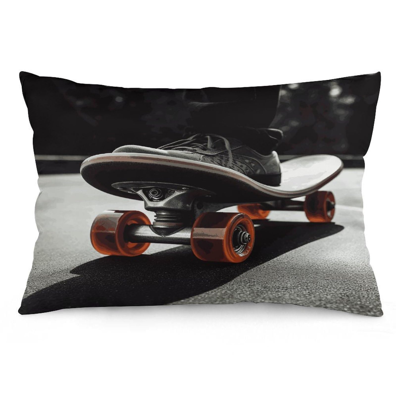 Wsoihfec Style Skateboard Wheel Throw Pillow Covers Decorative, Pillow Cases Soft Plush, Modern Farmhouse Boho Cushion Cover For Bed Couch Sofa Living Room Spring Decor12 X20