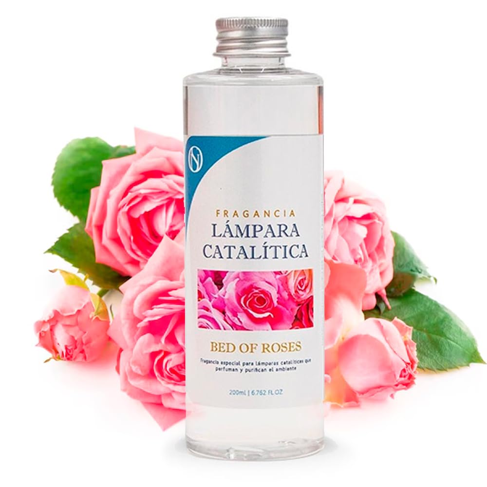 Pack Ahorro Lámpara Catalítica Mosaico Fucsia + Fragancia Bed of Roses (500ml) + Limpiador Neutro (200ml) + Mecha de Repuesto
