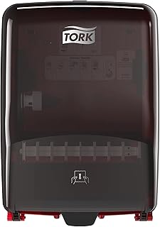 Tork Wall-Mounted Paper Towel Dispenser Washstation Black/Red W6, Water Resistant, Performance Range, 651220