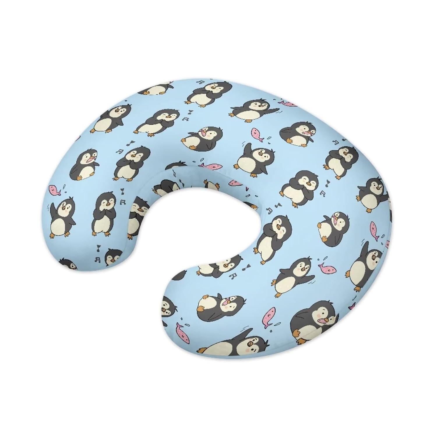 Blue Penguin Breast Feeding Nursing Pillow Cover with Hidden Zipper, Breastfeeding Nursing Pillow Slipcovers Super Soft for Breastfeeding Moms