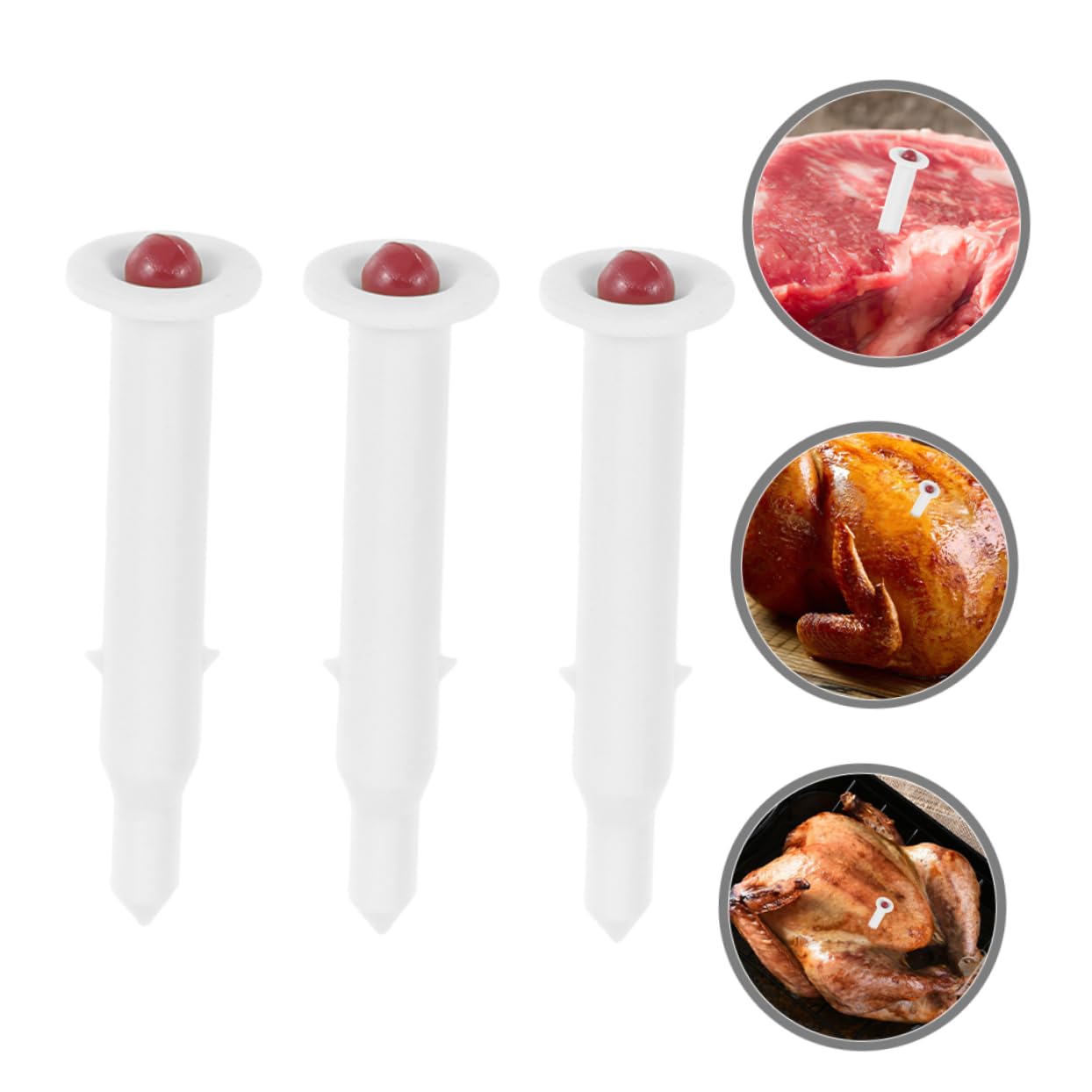 Garneck Oven BBQ Thermometer 3 Pack Food Thermometer Pop-Out Gauge for Cooking Baking and Grilling Sturdy