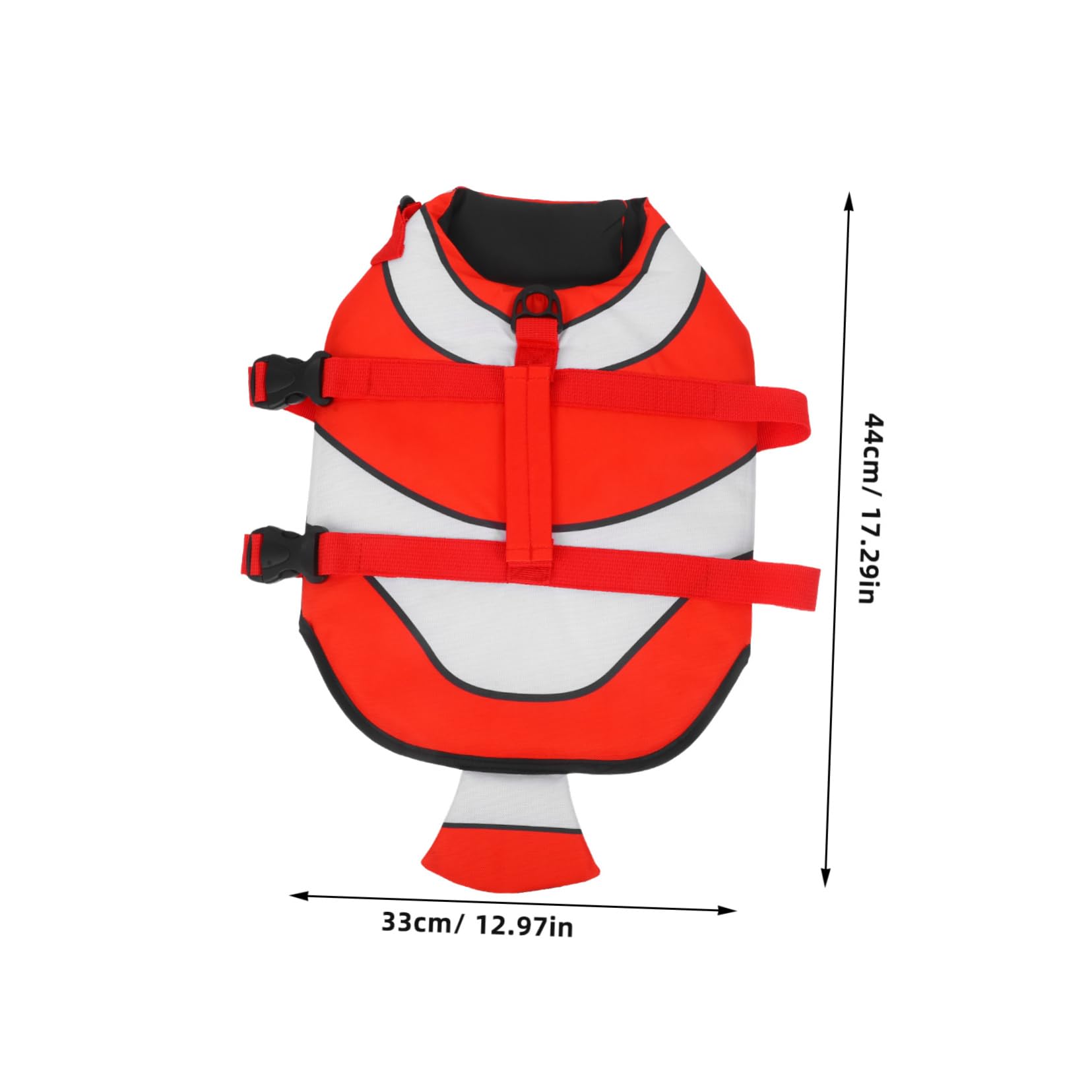Toddmomy Dog Shark Pet Life Comfortable Textured Vest for Dogs Puppies Breathable Quick Release Buckles Unique Clownfish Shape Small to Large Sizes