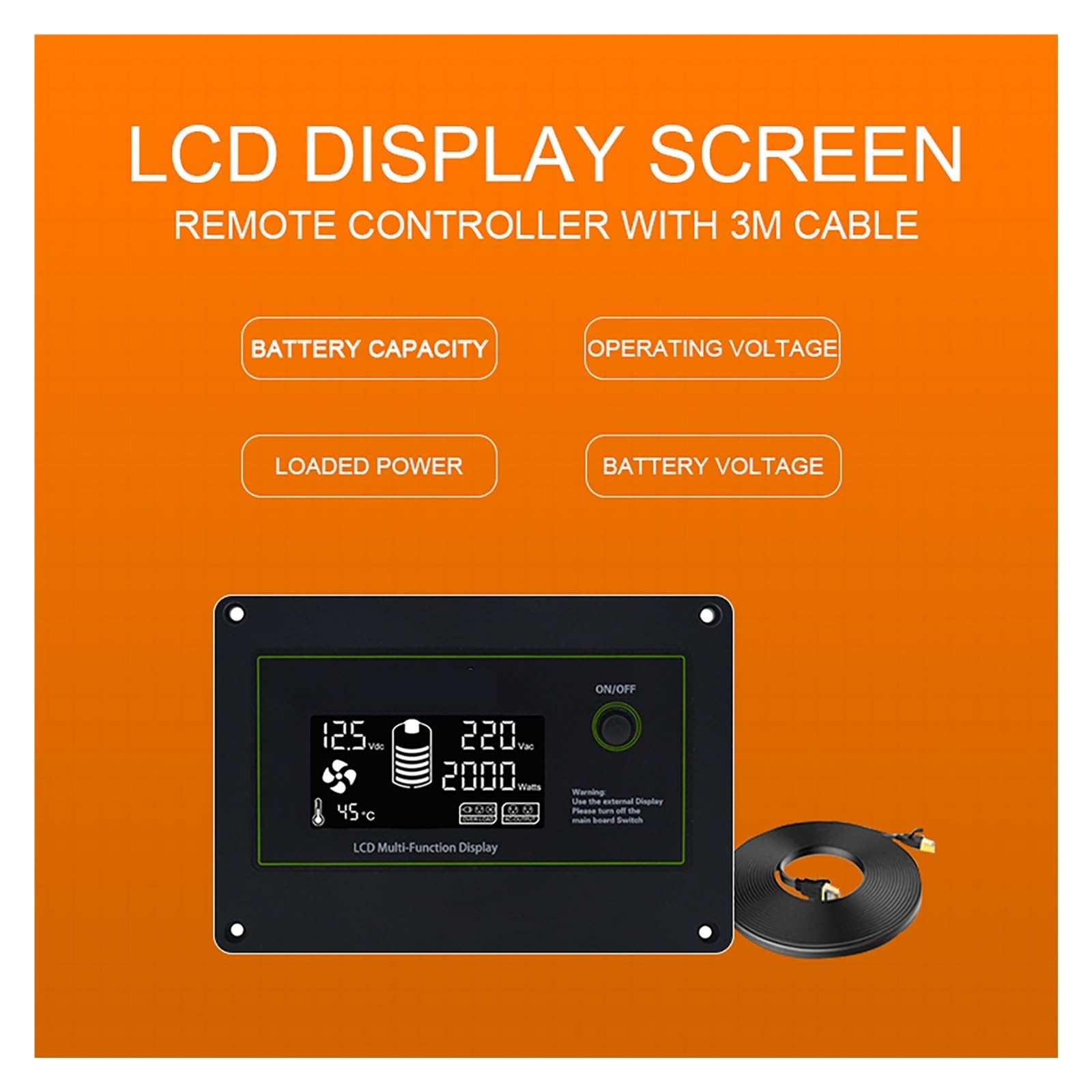 Inversor De Potencia Onda Sinusoidal Pura, CC 12V 24V 48V A CA 50HZ/60HZ, Continua Adecuada For El Hogar Y RV Estable Alta Eficiencia Conversión(Inverter 1200W,48V,60HZ)