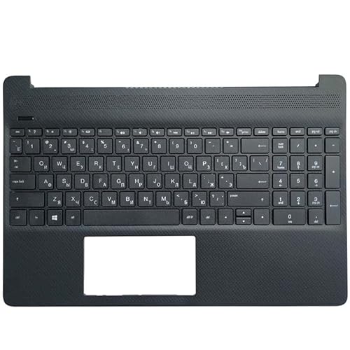 HP 15-DY 15T-DY 15-EF 15S-FQ 15S-EQ TPN-Q222 ロシア語/米国/スペイン語/ラテン語/英国ノートパソコンキーボード用 ノートパソコンパームレストケース(Black RU)