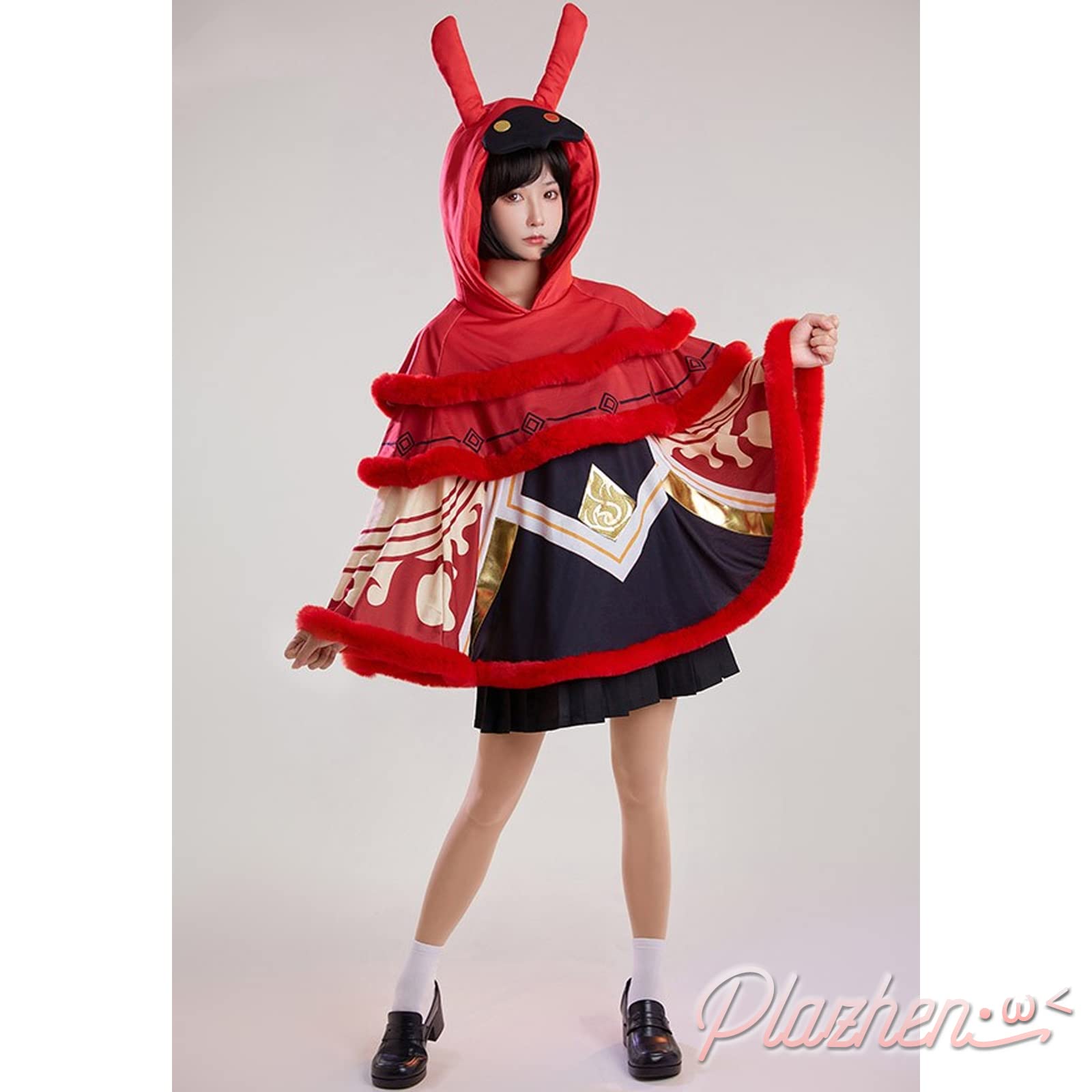 Amazon.co.jp: Plazhen 原神 コスプレ マント フード付き アビスの魔術