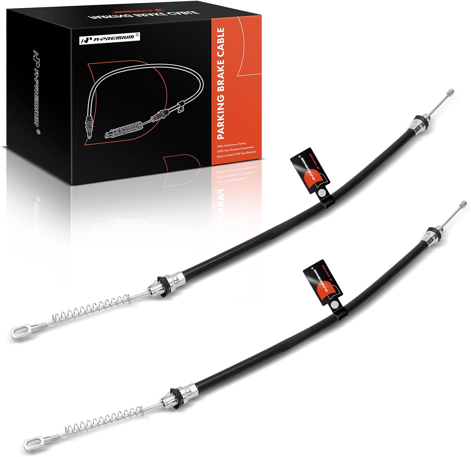 A-Premium Rear Driver and Passenger Side Parking Brake Cable Assembly Compatible with Chevrolet, Buick, Oldsmobile and Pontiac Models: Cavalier 1995-2002, Skylark, Achieva, Grand Am, Sunfire, 2-PC Set