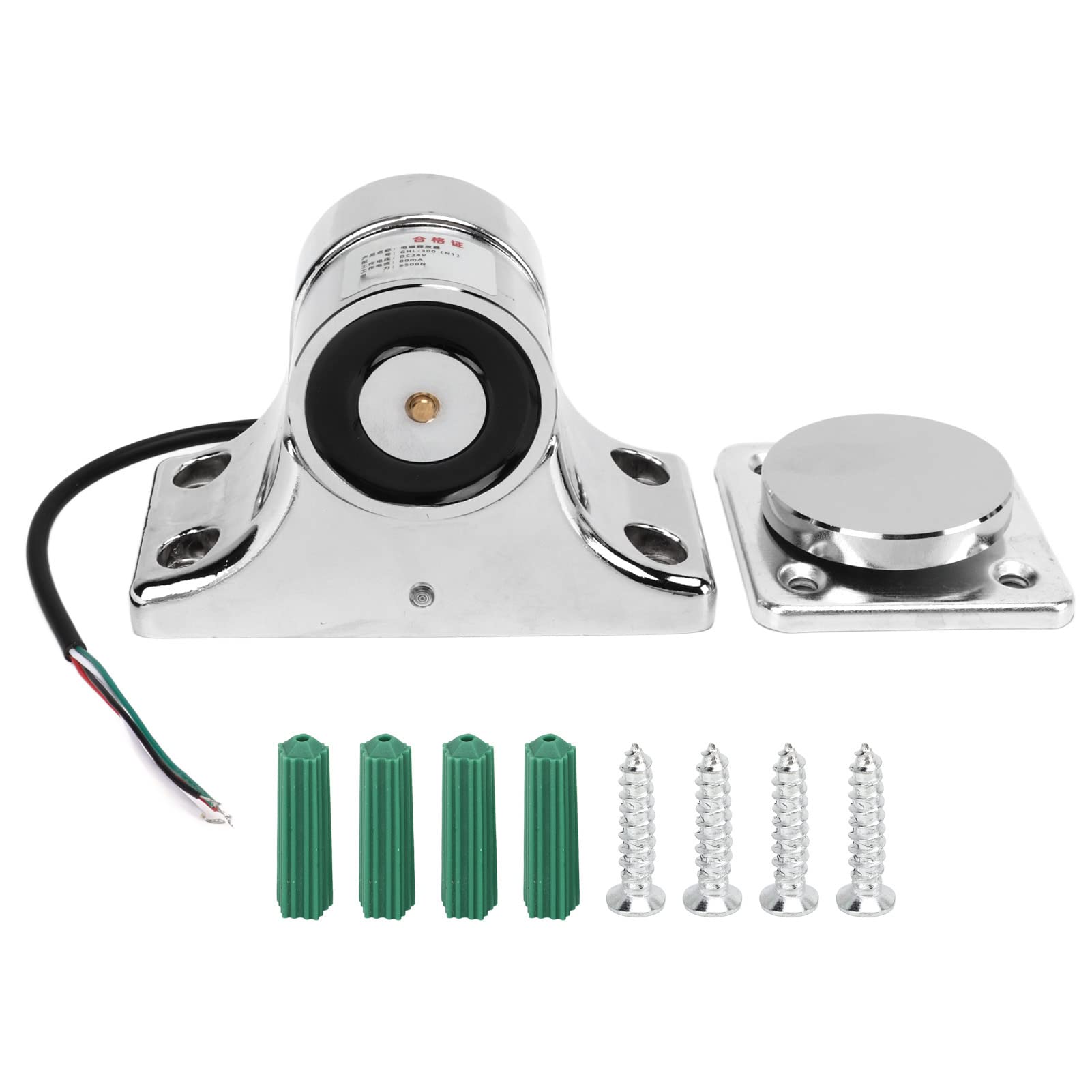Generic Supporto Elettromagnetico per Porta Resistente in Lega di Zinco Argento 55 Kg Aspirazione per Sicurezza Antincendio e Uso Domestico