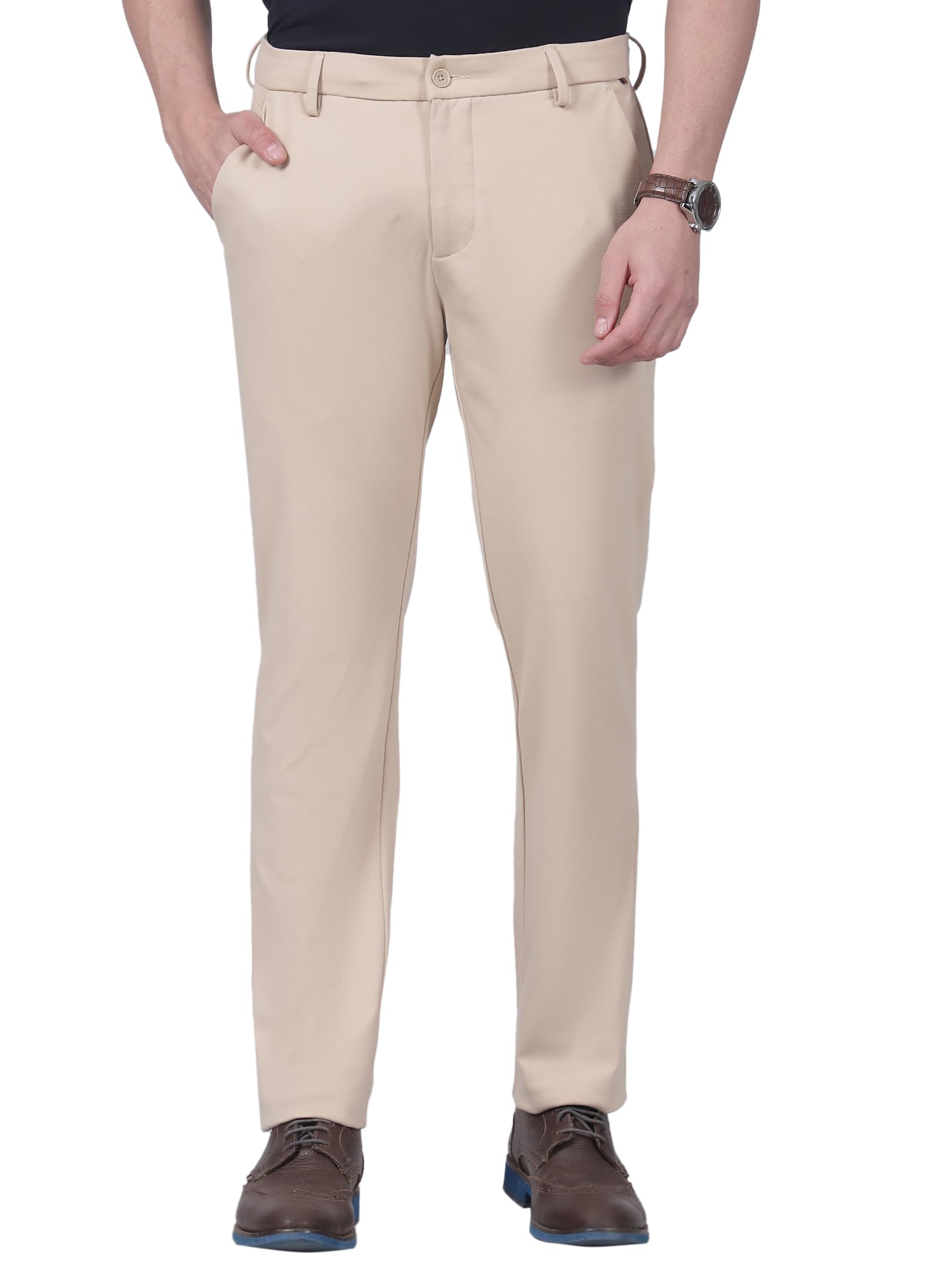 cantabil Men's Solid Regular Fit Casual Trouser (P_MTRC00190)-picture-36