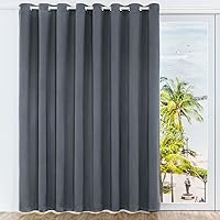 Vista 12 de LA PALMA Cortinas de puerta corredera extra anchas – Cortinas opacas para puertas corredizas de vidrio para patio, aislamiento térmico
