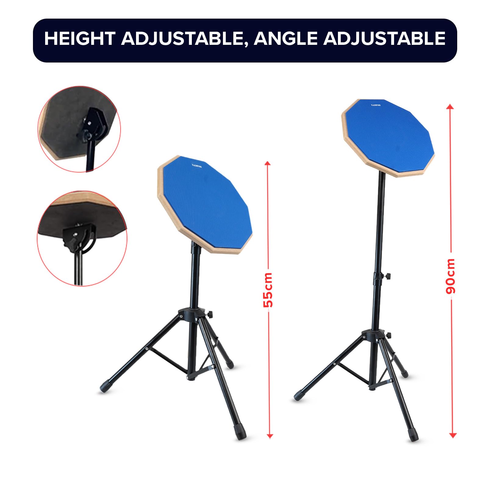 Kadence Portable Practice Pad with Adjustable Stand – Perfect for beginners - Image 4 thumbnail