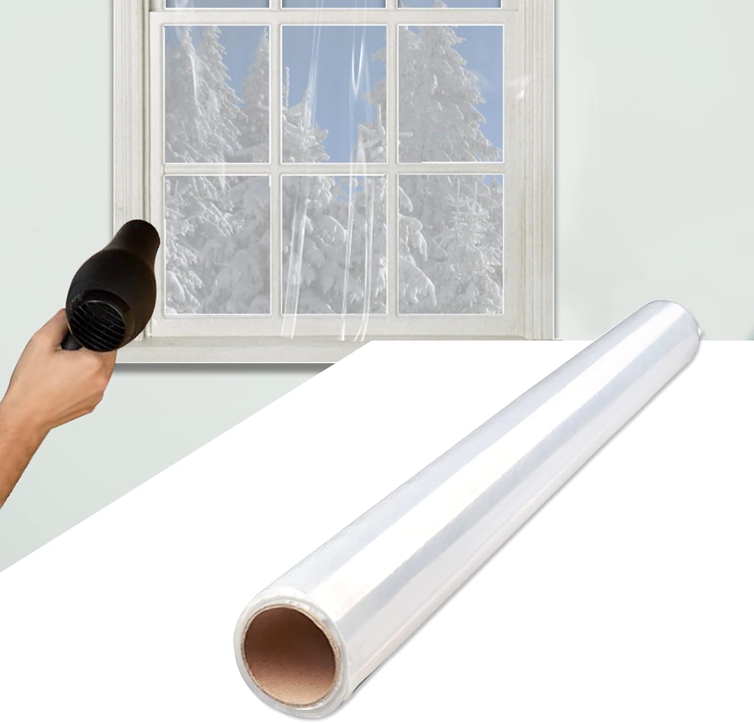 Pearwow Indoor Window Shrink Film Insulation Kit,House Pack,1 Roll for