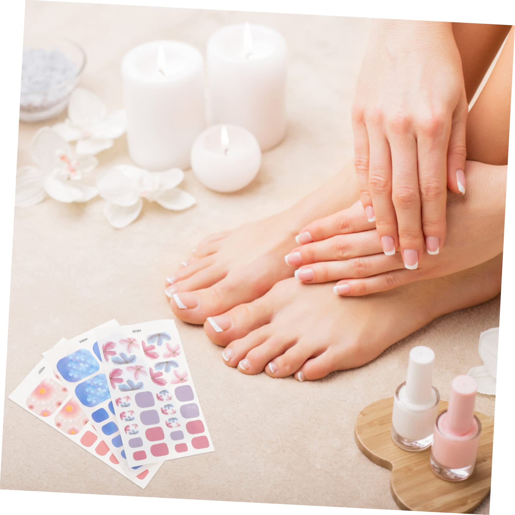 Didiseaon 5 Set Adesivi Per Unghie Dei Piedi Stickers Natalizi Unghie Decorazioni Unghie Adesivi Per Bambini Unghie Finte Lucide Adesivi Per Le Unghie Dei Piedi Etichetta 6 Fogli*5