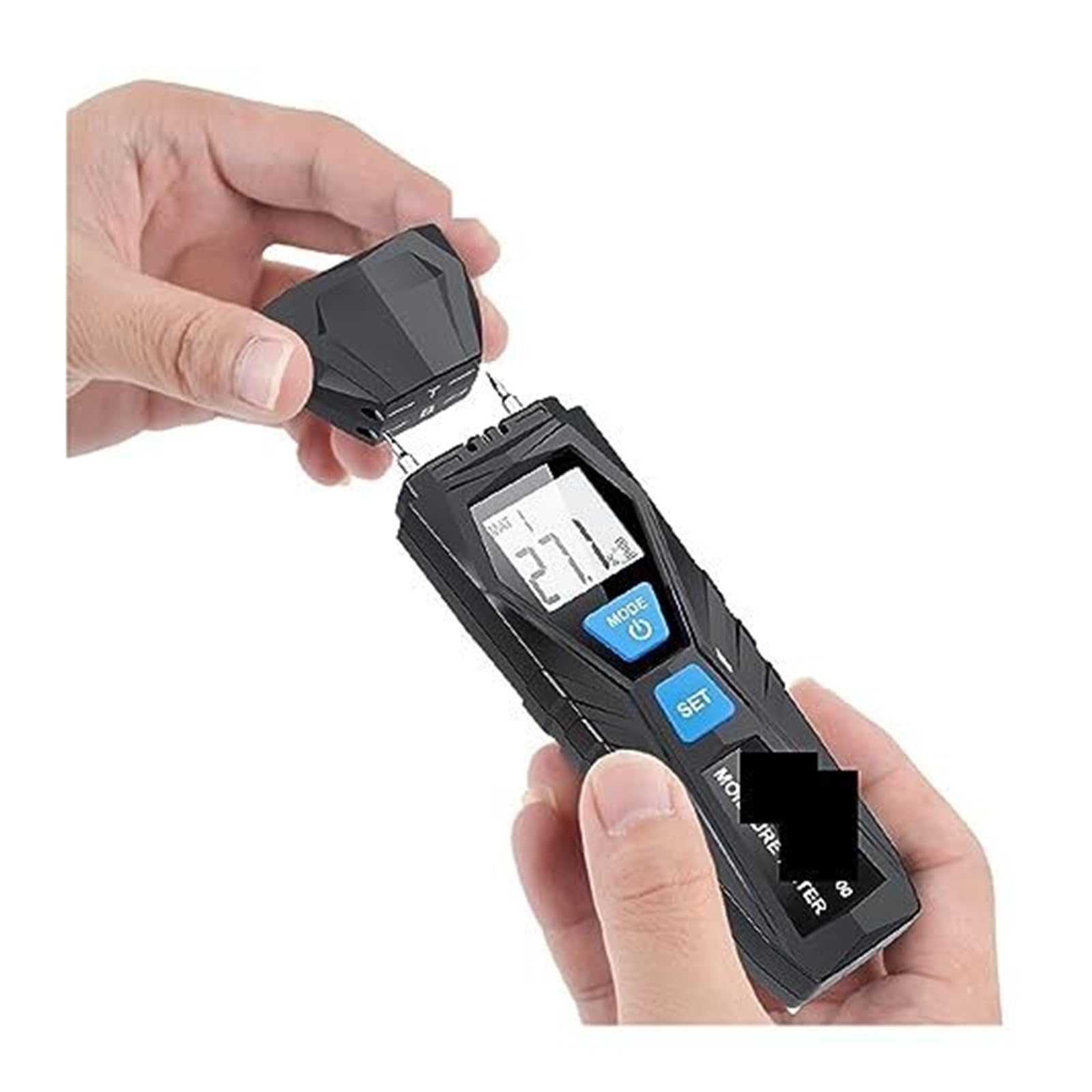 Medidor de humedad madera digital dos pines con pantalla LCD - Probador for y materiales construcción (WM710A)(Wm700)
