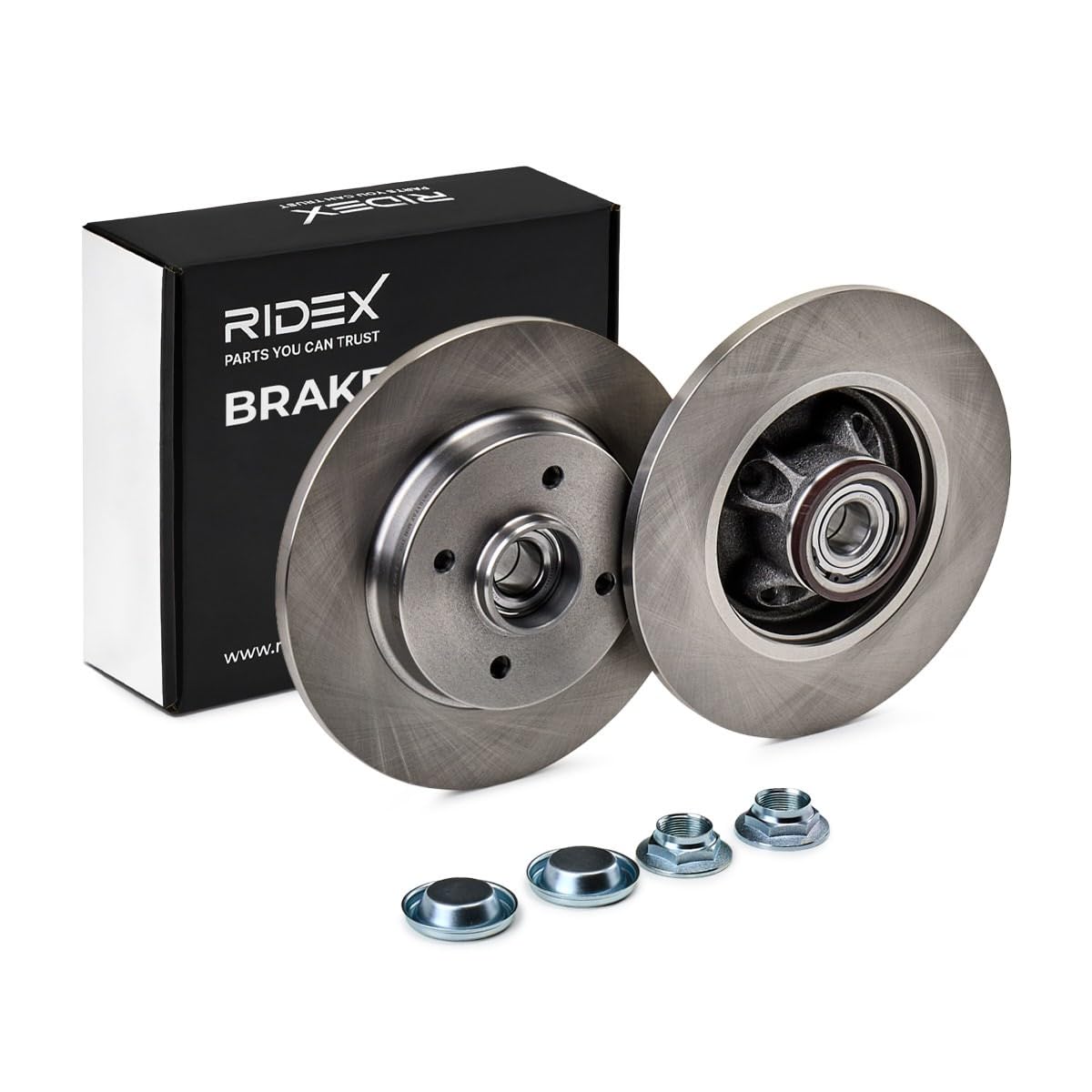 RIDEX 82B0700 2x Disco freno Posteriore con cuscinetto ruota Compatibilità con PEUGEOT 3008 0U