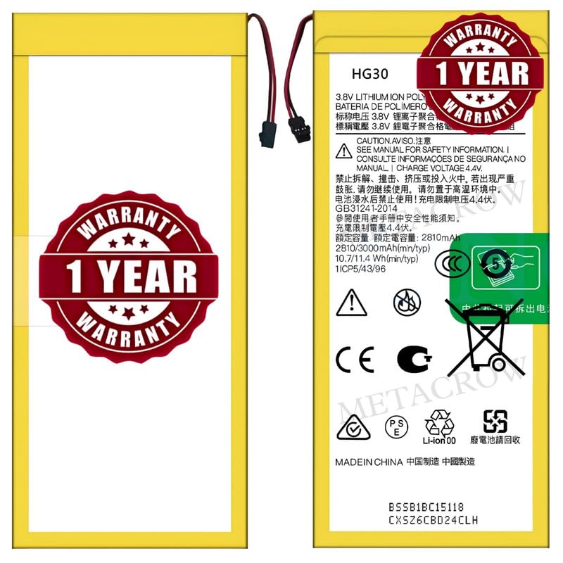 Image of Original HG30 Battery Compatible for Motorola Moto G5S | Moto G5S Plus - (3000mAh) - 1 Year Warranty CD4