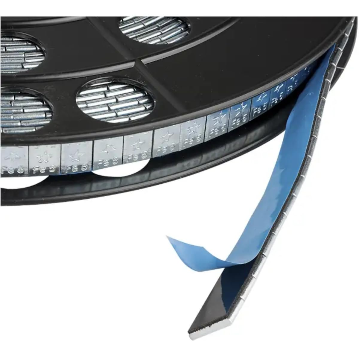 SIO Rollo Contrapesas Adhesivas para Llantas Coche 6 kg – Pesos Equilibrado 5g Segmentados – Plomo/Acero para Equilibradora – Adhesivo Fuerte Anticorrosión – Taller Mecánico Profesional