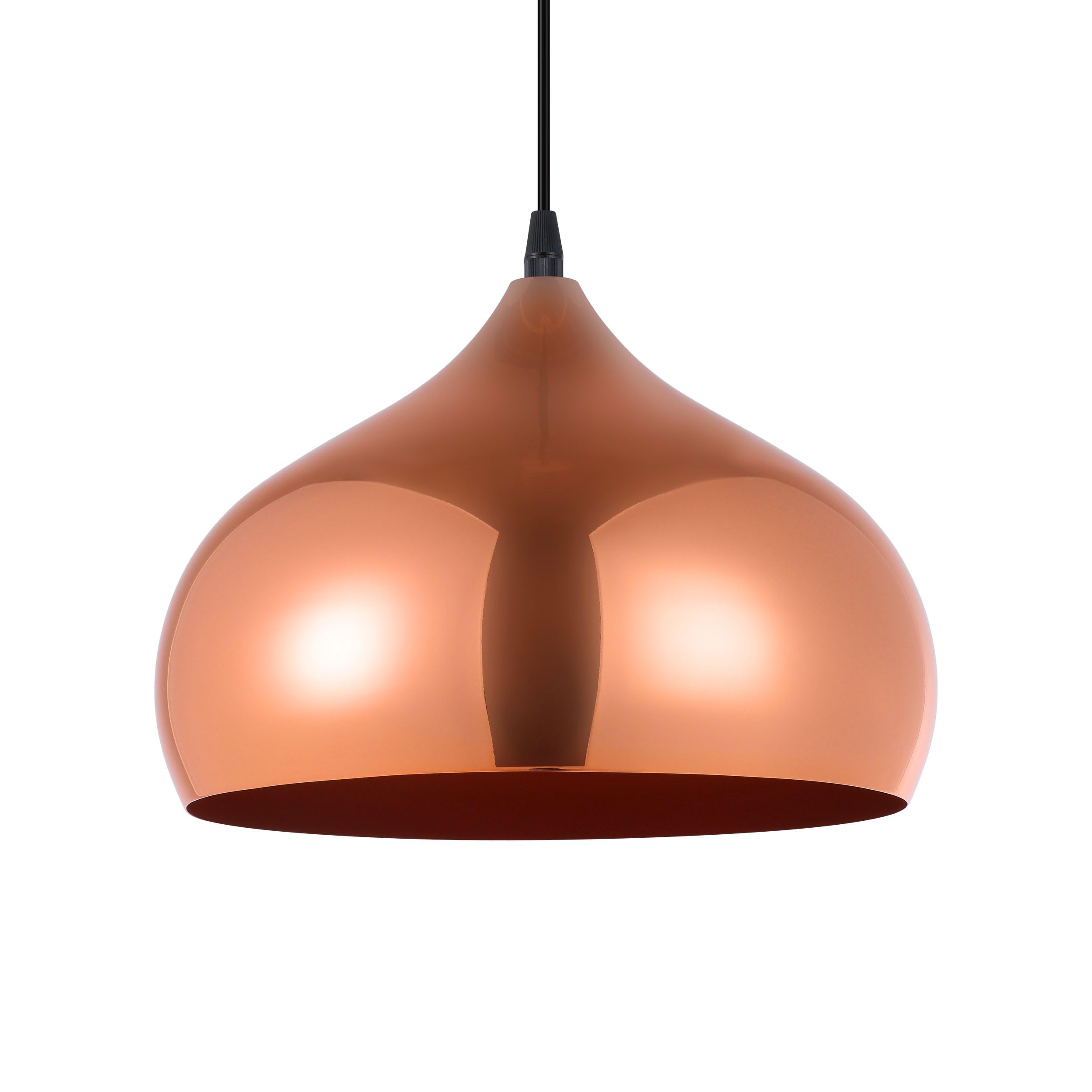 Eglo Lámpara colgante Hapton, lámpara suspendida estilo industrial vintage | de metal en cobre, lámpara para mesa de comedor y salón con casquillo E27, Ø 29 cm