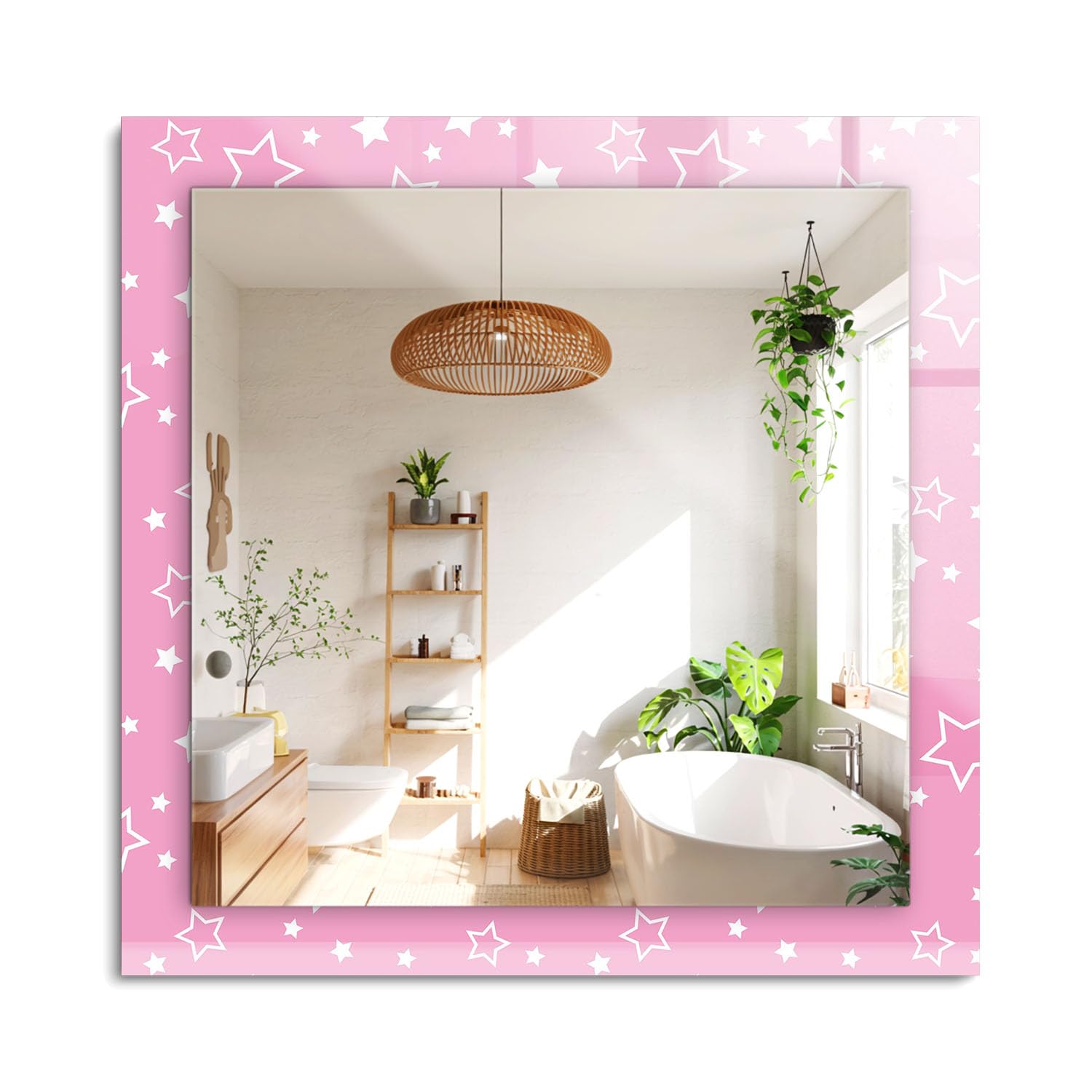 Miroir rectangulaire cadre design pour agrandir une entrée sombre