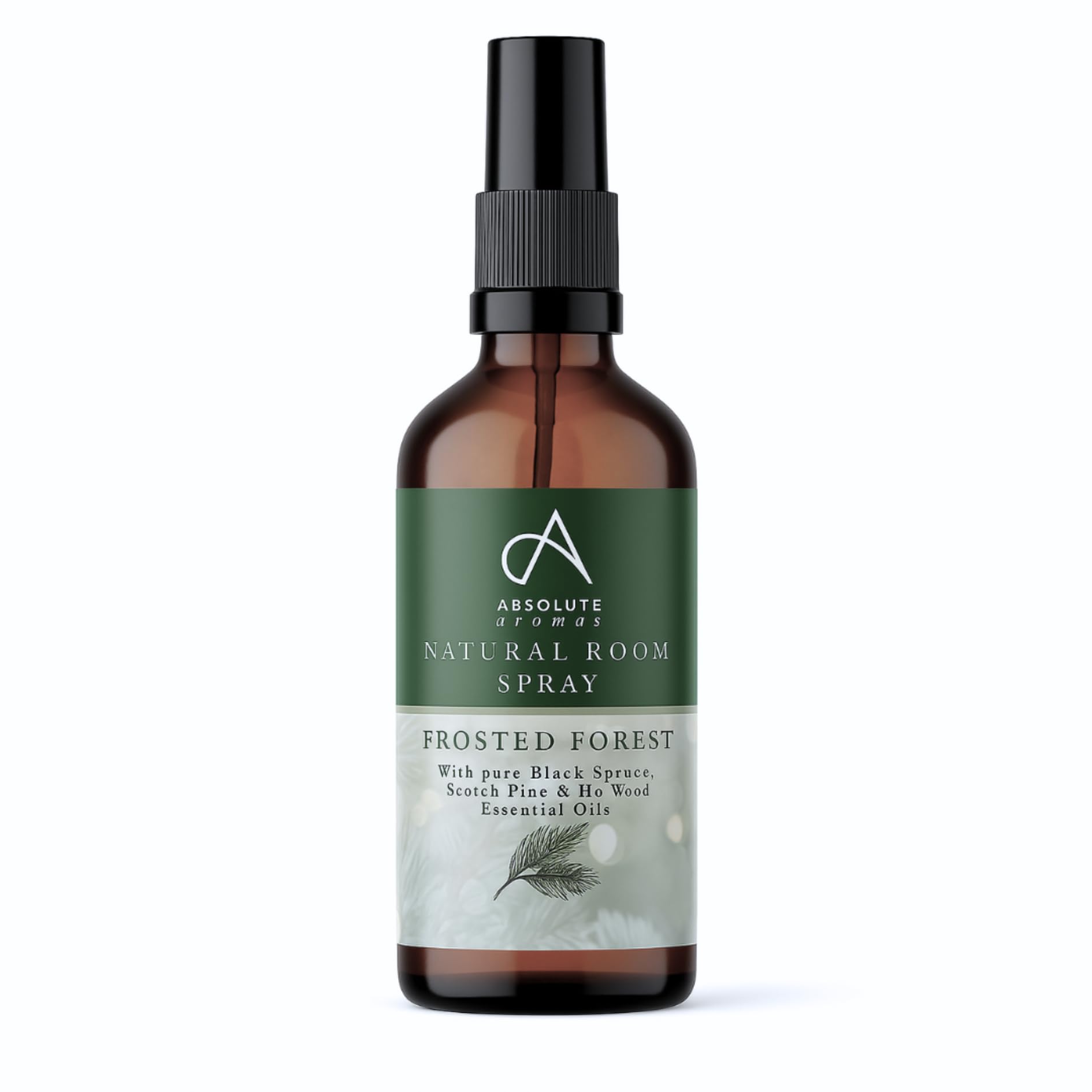 Absolute Aromas Frosted Forest Room Spray 100ml - Natural Mist Spray with Pine, Cedarwood and Spearmint Pure Essential Oils