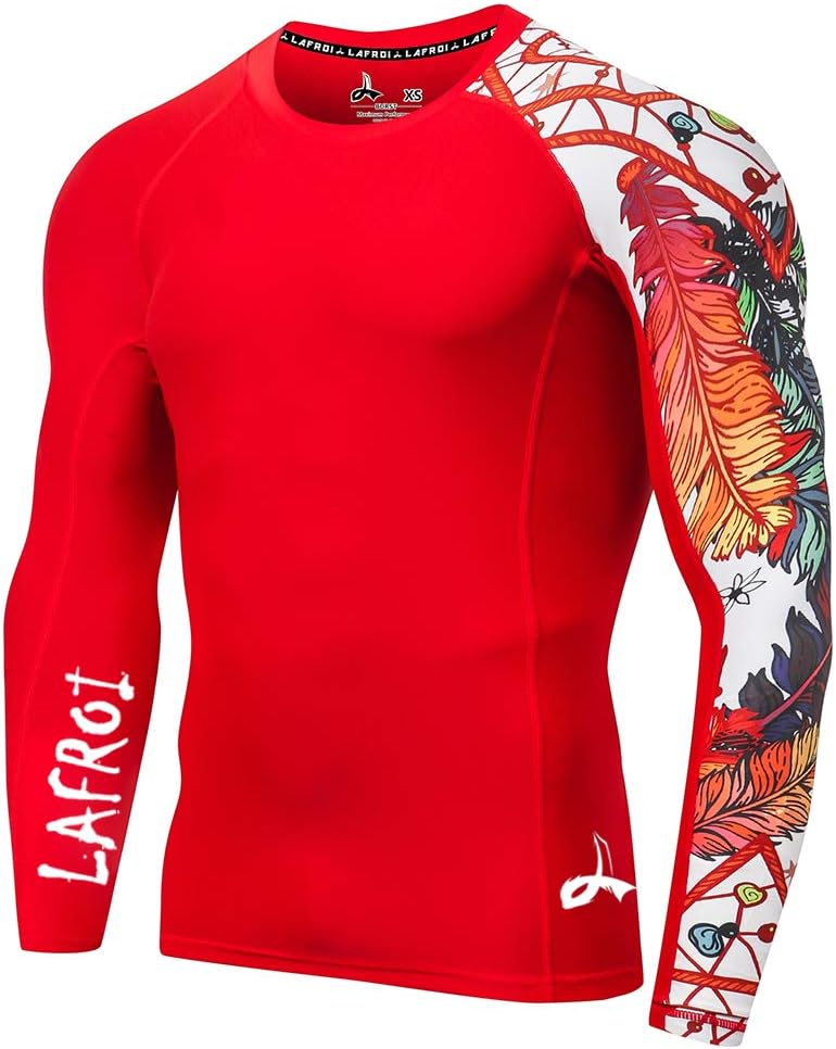 Men's Long Sleeve UPF 50+ Baselayer Skins Performance Fit Compression Rash Guard-CLYYB