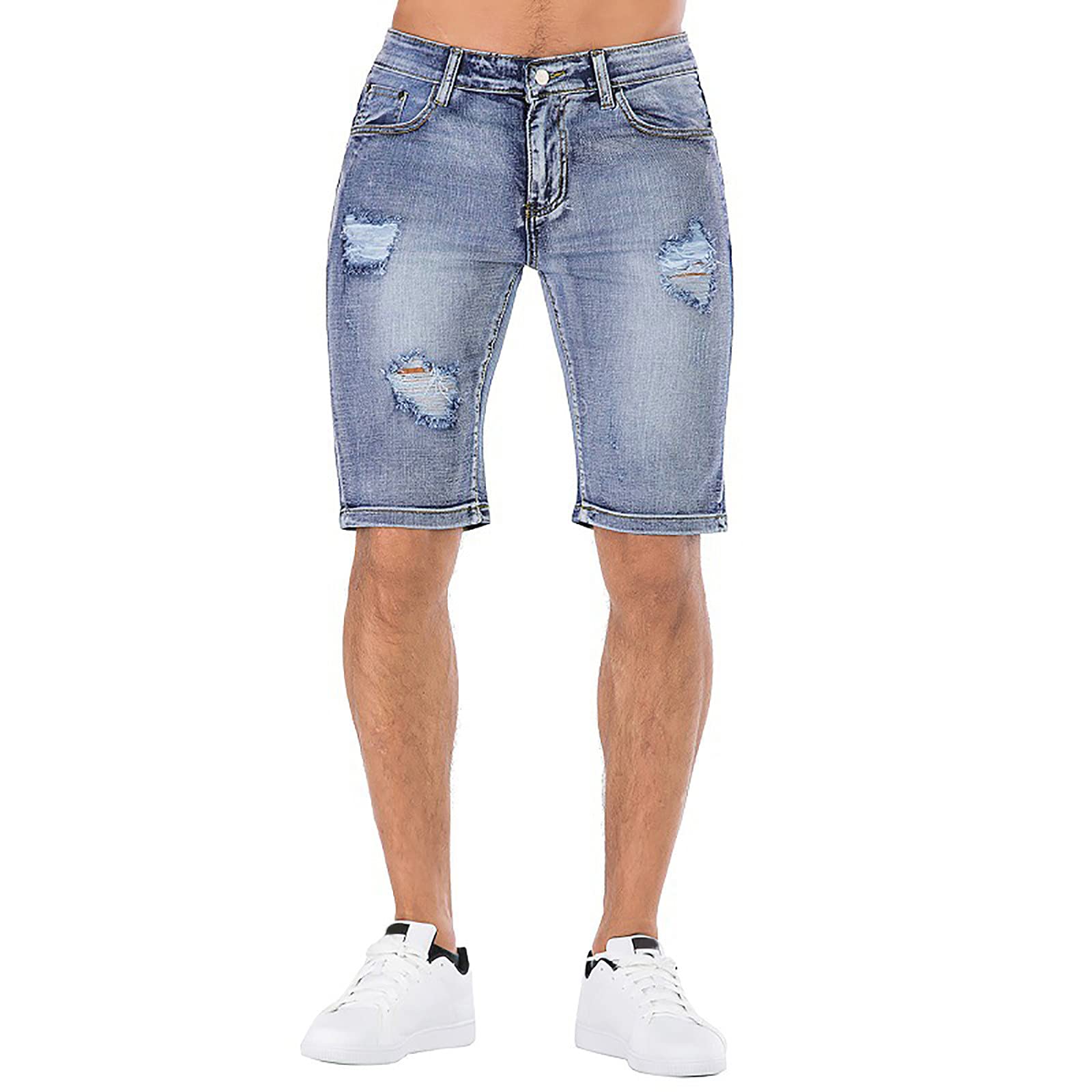 Short Homme Jeans Elastique - Bermuda Homme Jean Elastique
