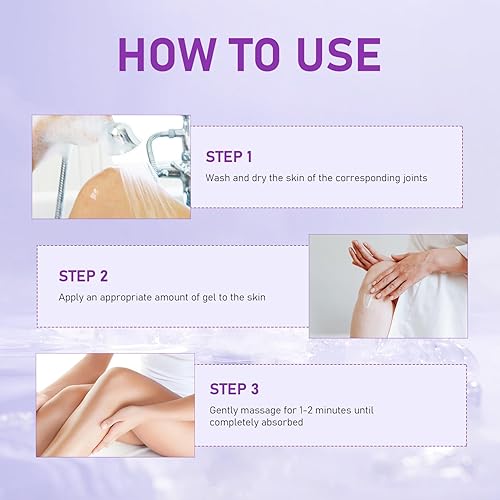 Miniatura 7 de 2 unidades de gel morado para el dolor de articulaciones, crema reparadora de articulaciones, mezcla natural de gel morado, alivia todo el cuerpo,