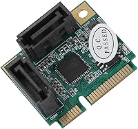 Vista 8 de Mini 2 puertos PCI-E PCI a SATA 3.0 6Gbps convertidor tarjeta de expansión de disco duro