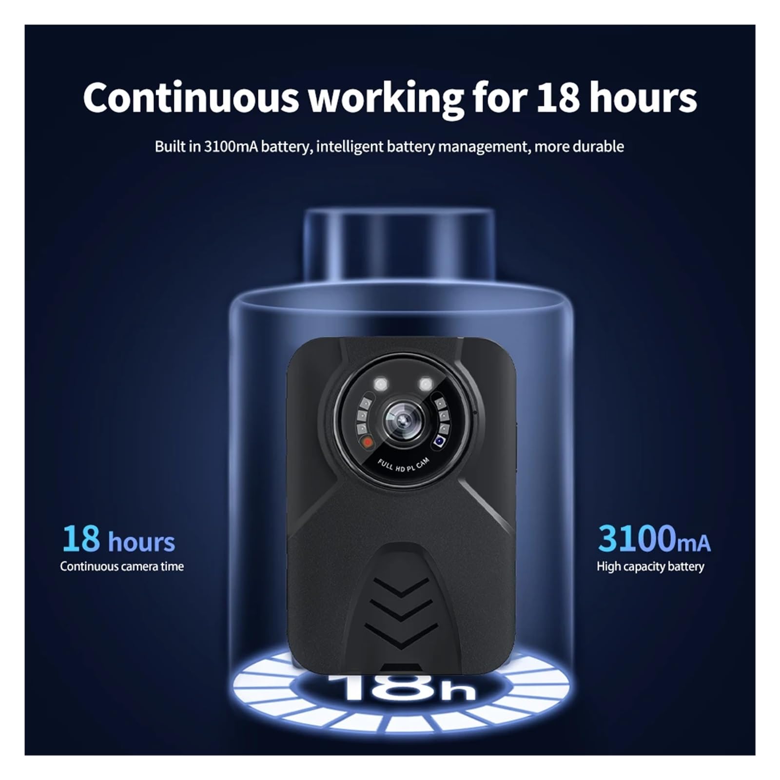 Body Camera, YSW-Q11 Telecamera for il corpo HD 1080P montata sul Registrazione video di sicurezza Visione notturna indossabile Mini telecamera for della polizia(32GB)