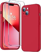 Vista 22 de BossKiss Funda compatible con iPhone 13, silicona de alta calidad mejorada [protección de cámara] [2 protectores de pantalla]