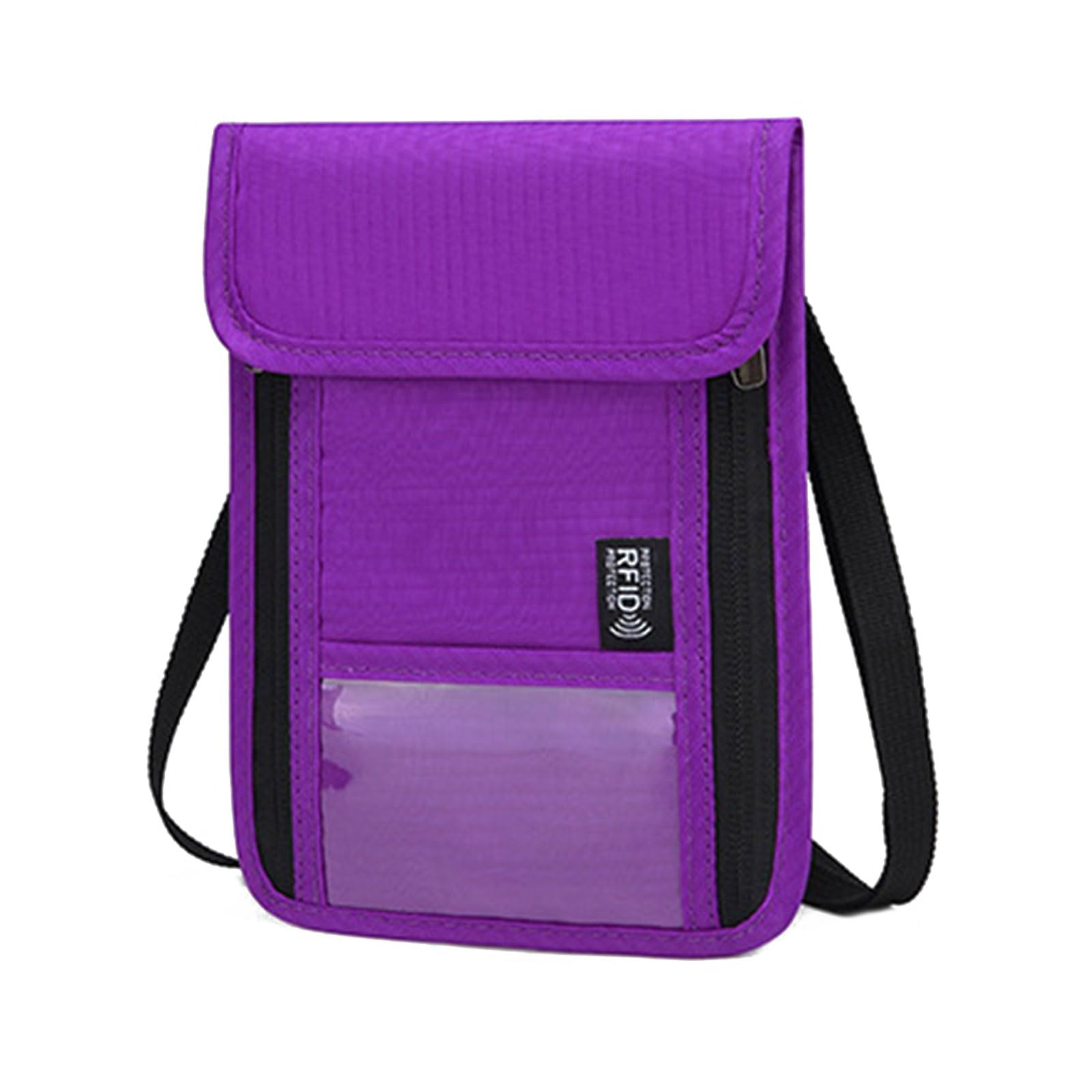 Nucelit Neck Wallet Neck Pouches with RFIDS Blocking Family Passports Holder for Easy Traveling, Simple Design for Men Wom Travel Pouches for Passports and Documents