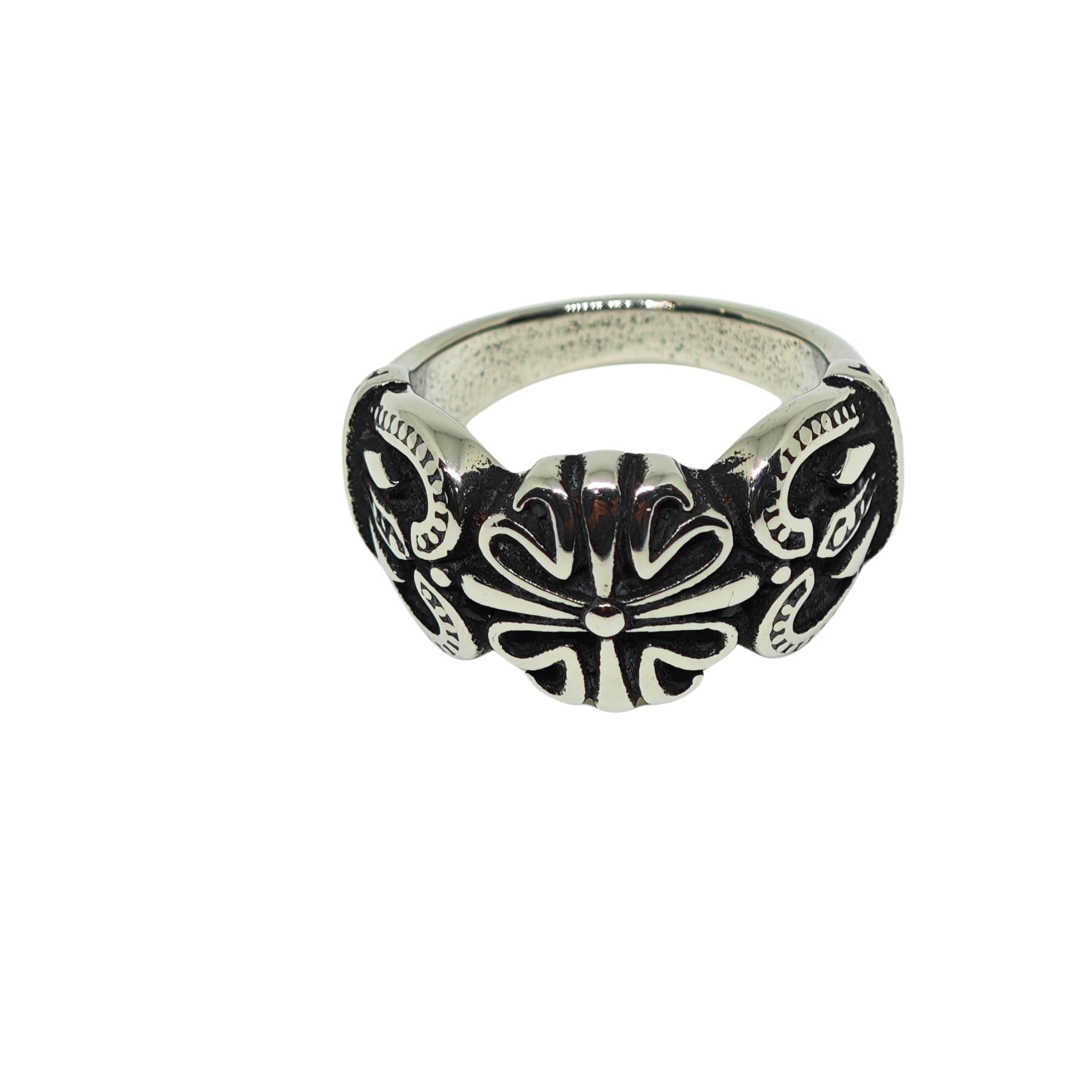 the men thing Royal Series - TRIBAL CROSS EMBLEM RING - Pure Stainless Steel Men’s Steel-Plated Ring – Statement Luxury Jewelry (Size :15-16-18-21-24-25-27-30-31)-picture-15
