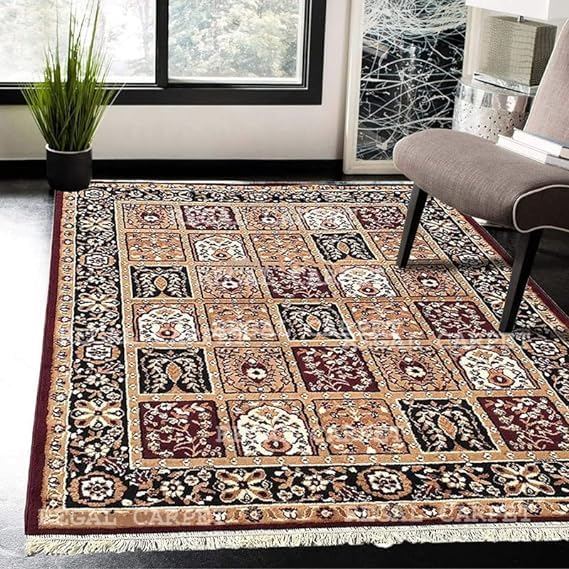 Image of Soft Washable Beautiful Acrylic Rugs for Home Decor Living Room 5x7 feet (150 x 200 CM) Brown
