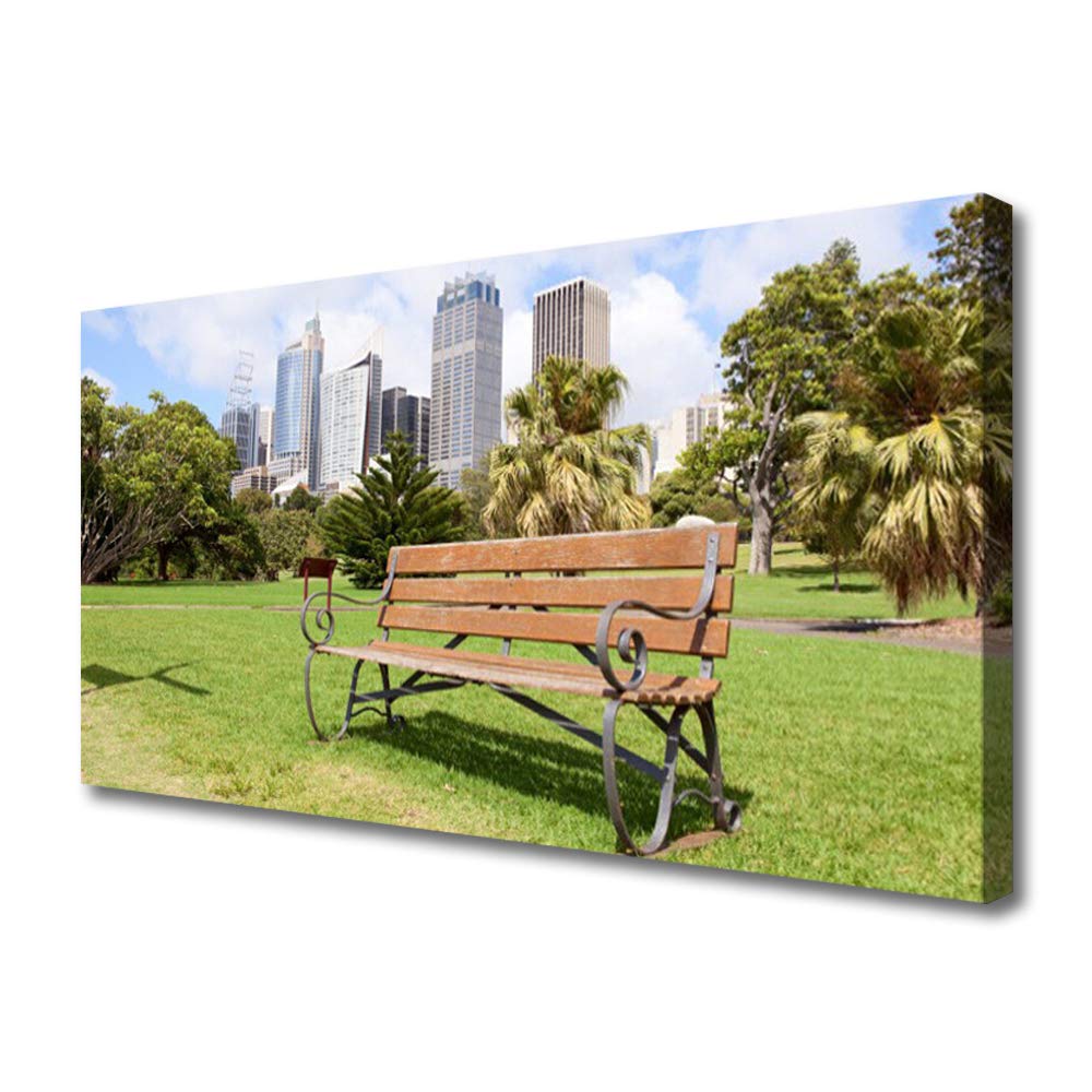 Tableau déco parc skyscrapers nature idéal pour le salon avec la toile moderne Tulup 100x50