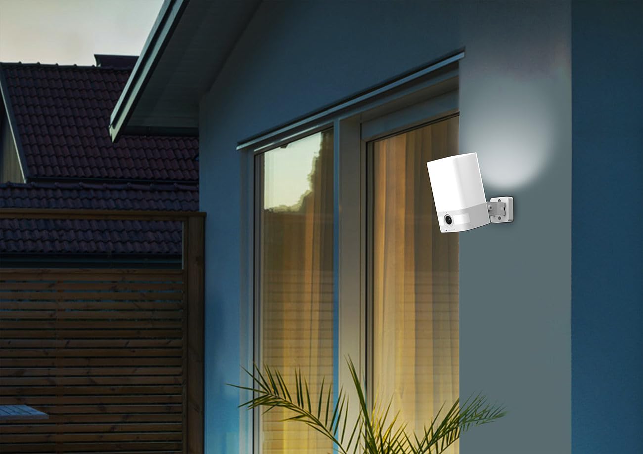VisorTech wasserdicht: 2K-Akku-Überwachungskamera, LED-Licht 600 lm, Alarm, WLAN, App, IP65 (Überwachung Alarm Aufzeichnung, Überwachungskamera außen WLAN, PC)