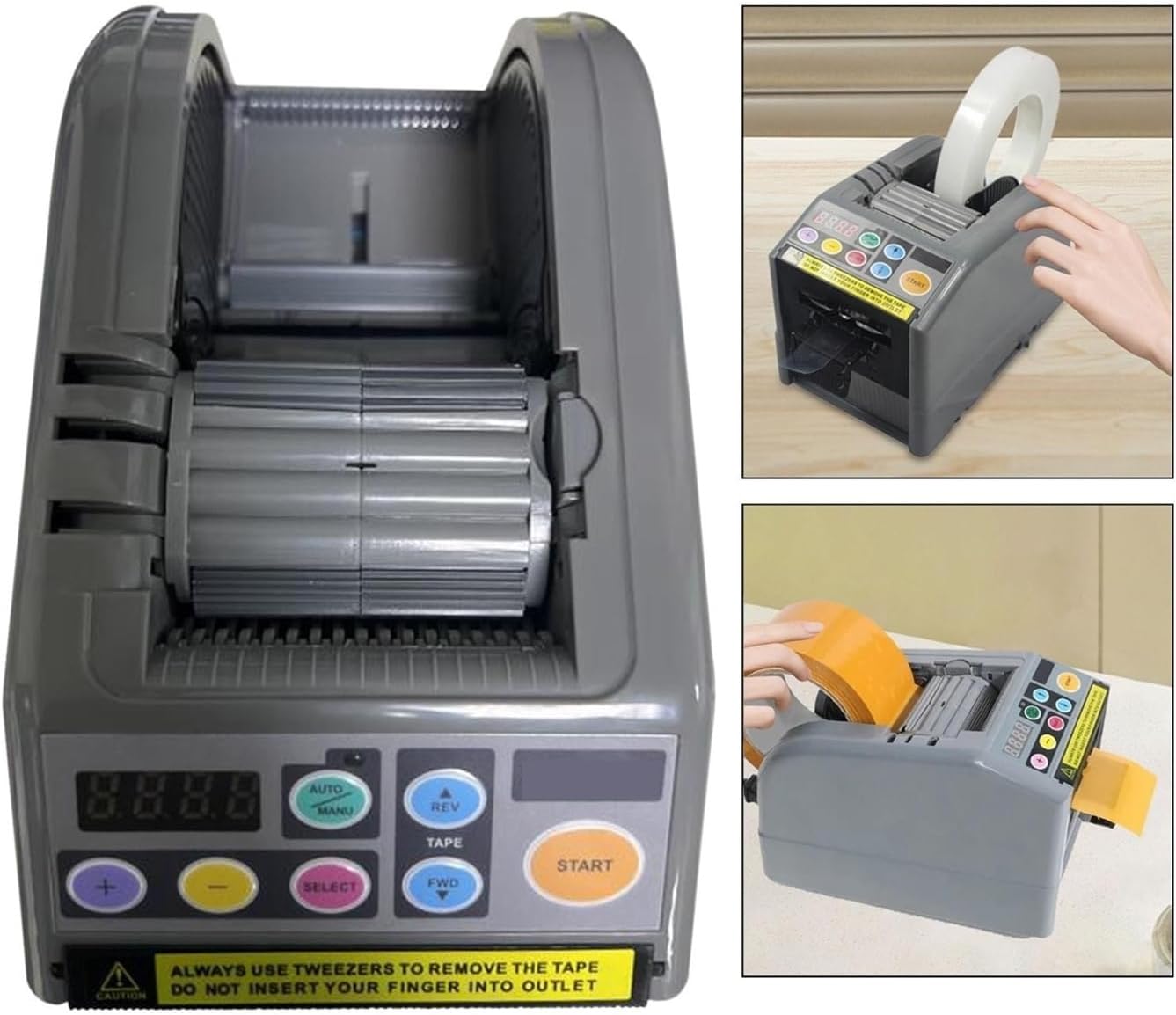 Tape Dispenser, Automatic Tape Cutting Machine Packing Portable Cutter Dispenser for Wall Paper Double Sided Most for Shipping, Schools
