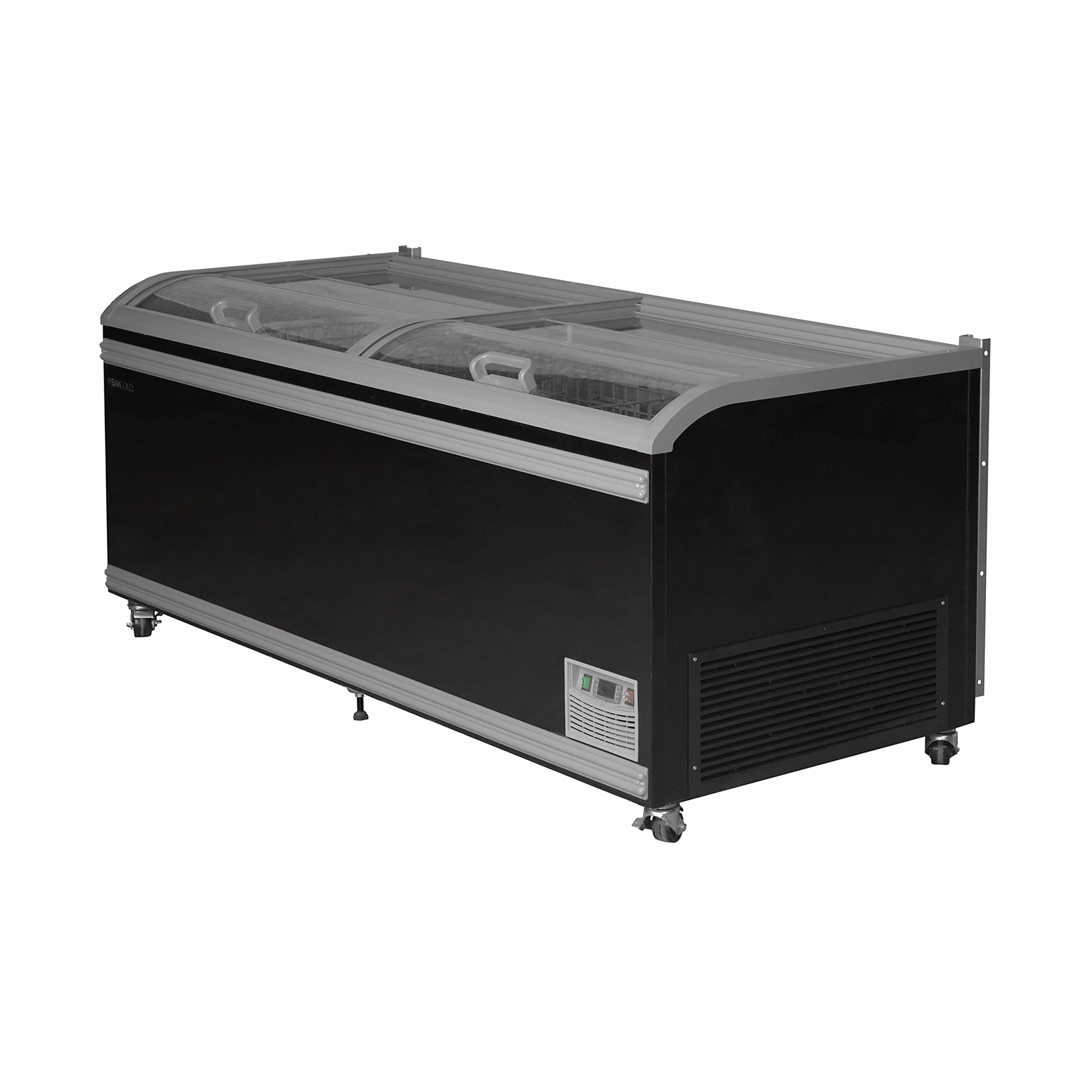 Peakcold Glass Island Freezer - 83” Exterior With LED Lighting, Sliding Doors, And Digital Temperature Control - Commercial-Grade For Restaurants, Supermarkets, And Convenience Stores on Fridge.com - View 2