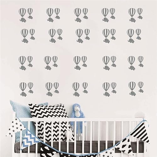 N117 AFN117 - Decoración de pared para habitación de bebé, diseño de elefantes aeronáuticos, decoración de pared para habitación de niños, N117 AFN117 - Decoración de pared para habitación de bebé, diseño de elefantes aeronáuticos, decoración de pared para habitación de niños,