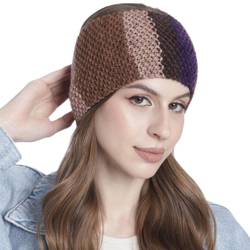 magic needles Headband Earwarmers for Winters | Handmade with Woolen Unisex Earwarmer Earmuffs Earcap Earcover Soft Headwrap Warm Winter Accessories (Multi Color 10134)-picture-15
