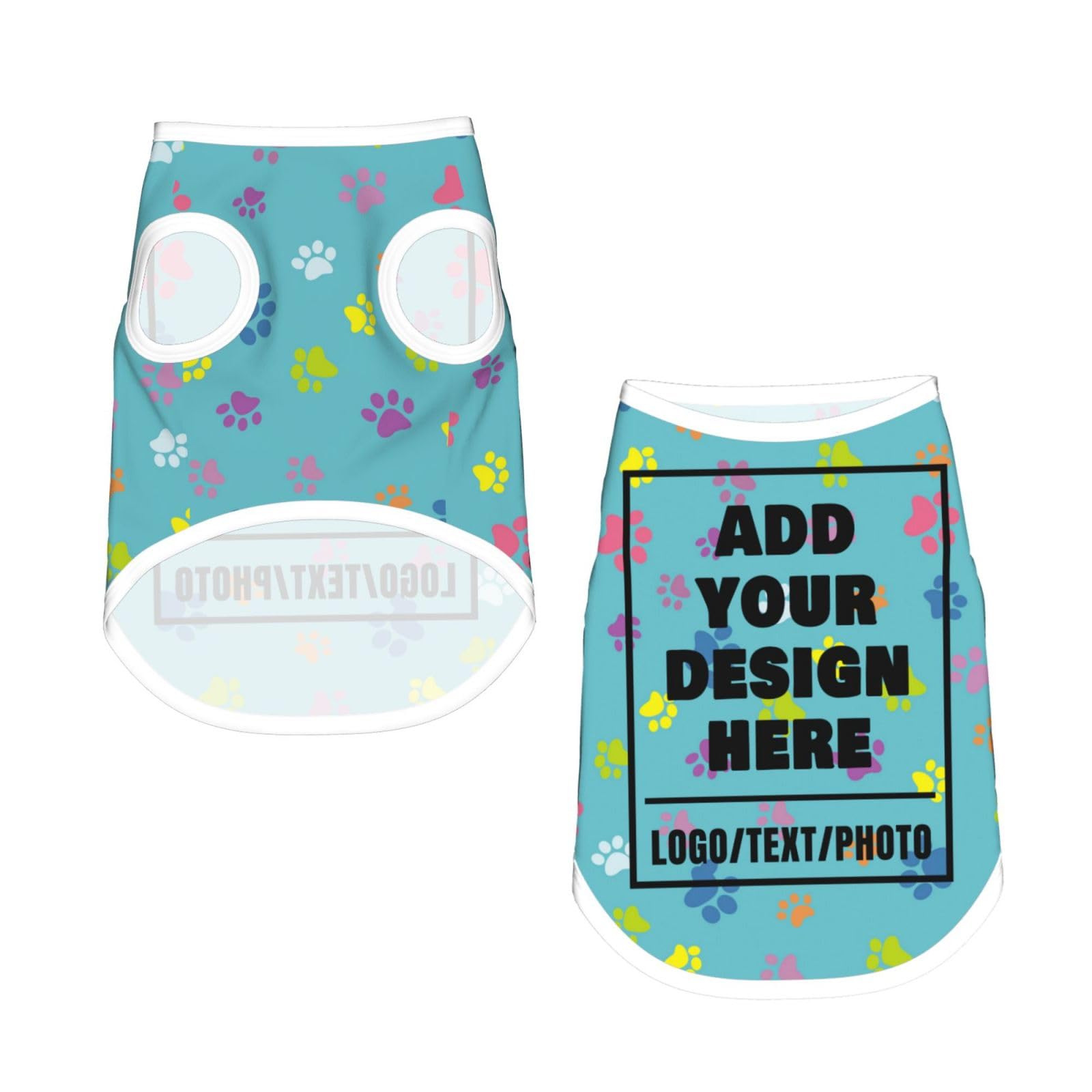 Custom Dog Coat with Image Name Personalised Dogs Halloween Costume Custom Dog Shirts Add Your Text Photo Puppy Clothes Pet Clothing Gifts for Small Medium Dogs Cats